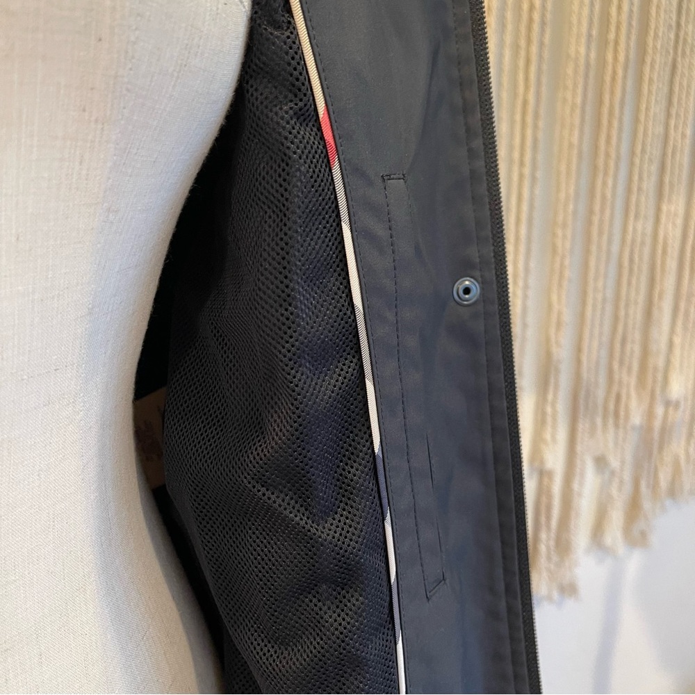 Burberry Womens Black Nova Print Trench Coat / Rain Jacket Size Large / 12 - 14 - Picture 7 of 10